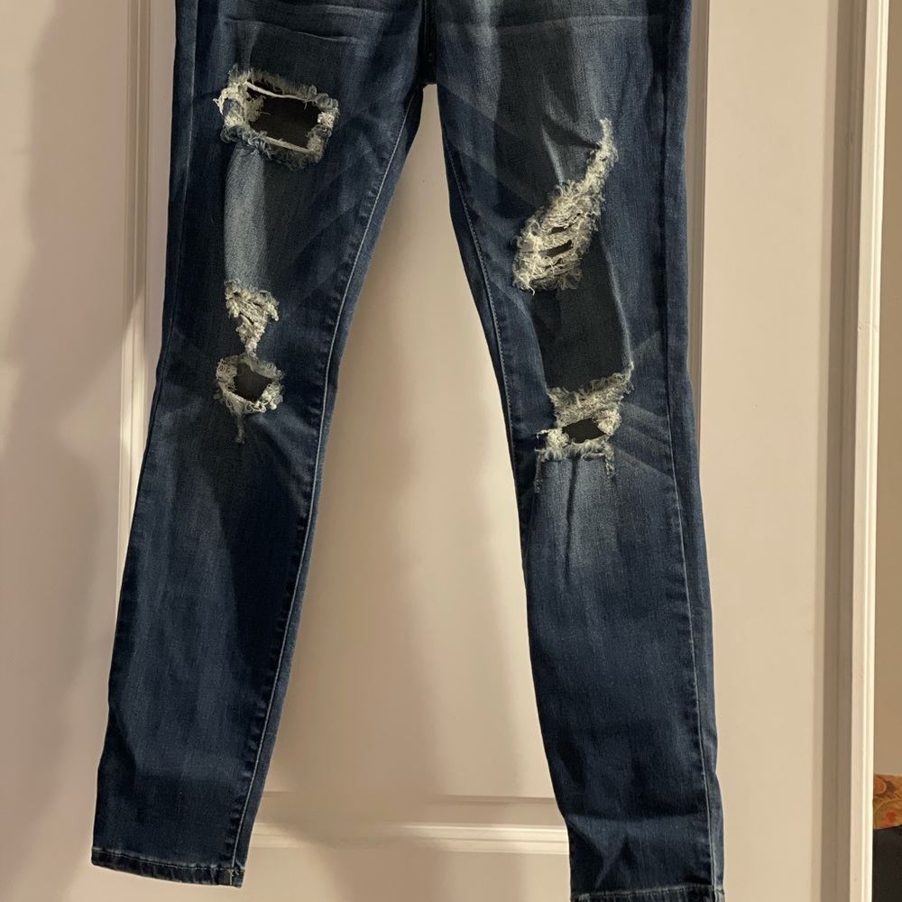 Distressed jeans